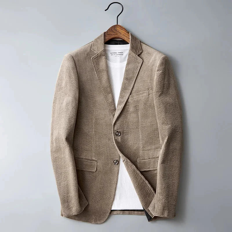 Blazer in velluto a coste elegante e casual da uomo Maverick