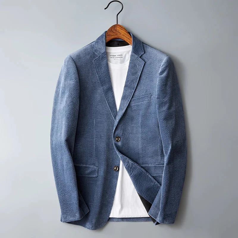 Blazer in velluto a coste elegante e casual da uomo Maverick