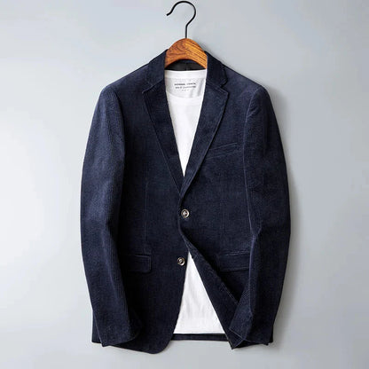 Blazer in velluto a coste elegante e casual da uomo Maverick