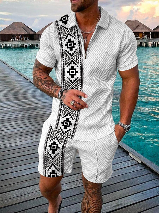Top Flight Polo Shirt And Shorts Co-Ord