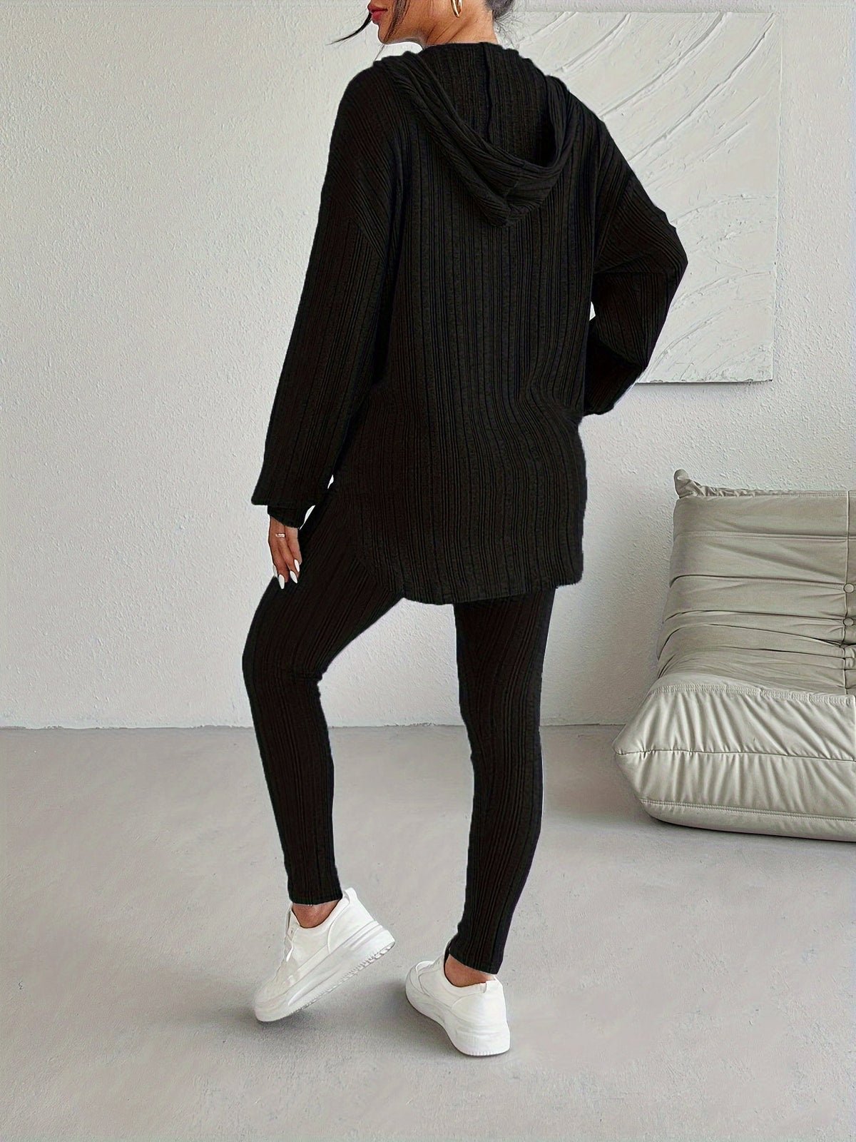 Cristina Ribbed Knit Lounge Set